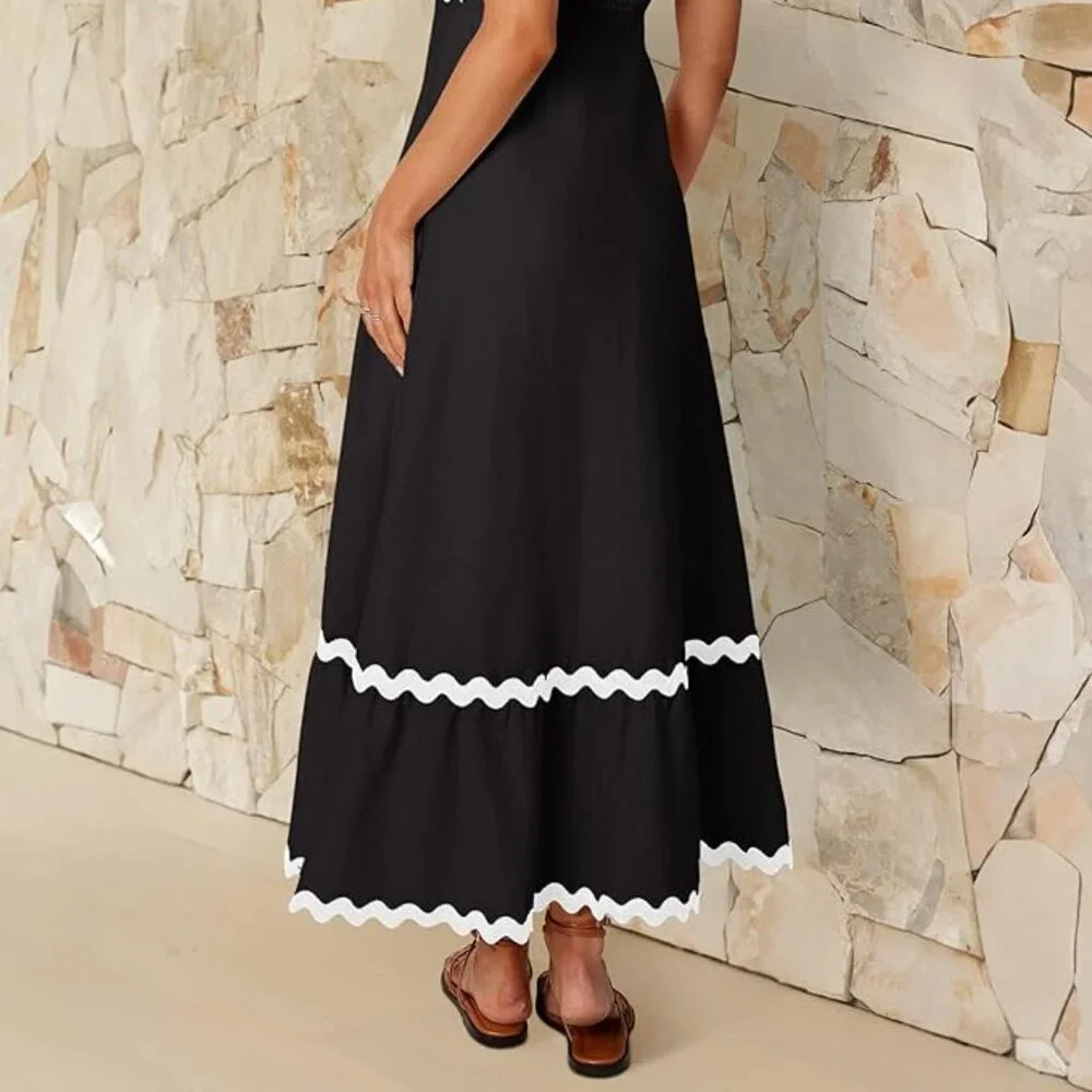 THIS WEEK ONLY 🌴 Women's Spaghetti Strap Flowy Midi Sundress - Size Medium - Picture 3 of 4